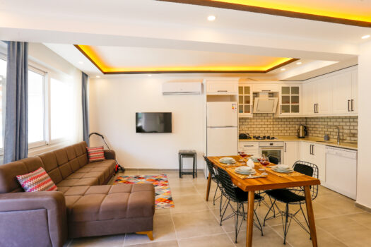 No.2007 | Kaş Kiralık Deniz Manzaralı 2+1 Apart