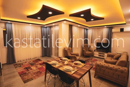 No.2007 | Kaş Kiralık Deniz Manzaralı 2+1 Apart