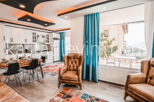 No.2007 | Kaş Kiralık Deniz Manzaralı 2+1 Apart