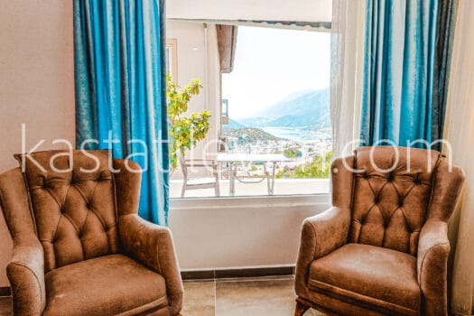 No.2007 | Kaş Kiralık Deniz Manzaralı 2+1 Apart