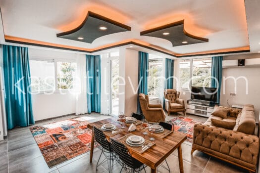 No.2007 | Kaş Kiralık Deniz Manzaralı 2+1 Apart