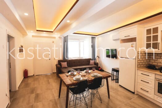 No.2008 | Kaş Kiralık Deniz Manzaralı 2+1 Apart